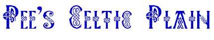 Pee's Celtic Plain font